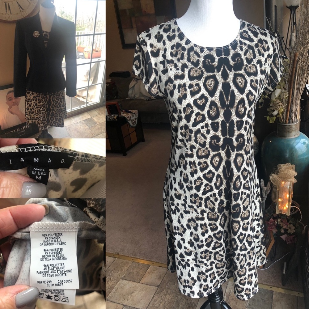 Animal print flattering dress